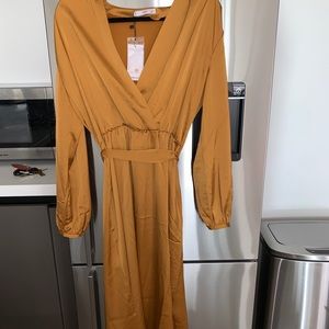 Mango Satin Tie Dress *NWT* size 4